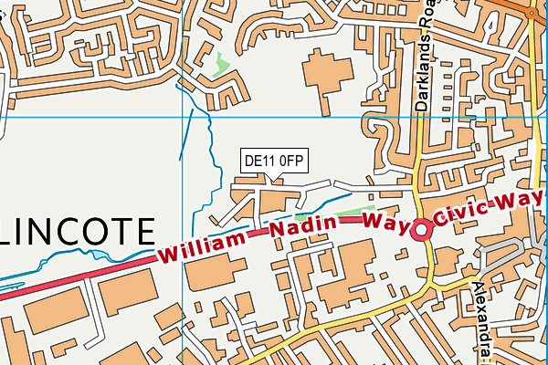 DE11 0FP map - OS VectorMap District (Ordnance Survey)