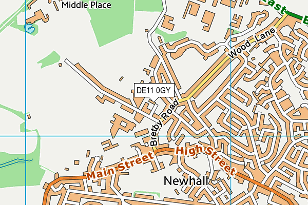 DE11 0GY map - OS VectorMap District (Ordnance Survey)