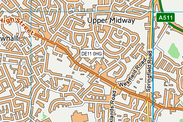 DE11 0HG map - OS VectorMap District (Ordnance Survey)