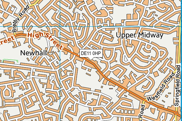 DE11 0HP map - OS VectorMap District (Ordnance Survey)