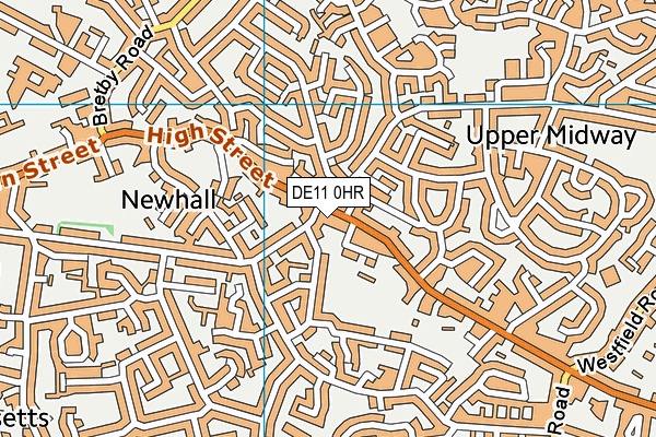 DE11 0HR map - OS VectorMap District (Ordnance Survey)