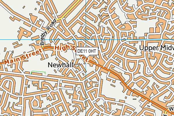 DE11 0HT map - OS VectorMap District (Ordnance Survey)