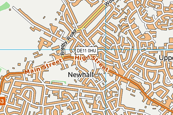 DE11 0HU map - OS VectorMap District (Ordnance Survey)