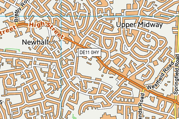 DE11 0HY map - OS VectorMap District (Ordnance Survey)