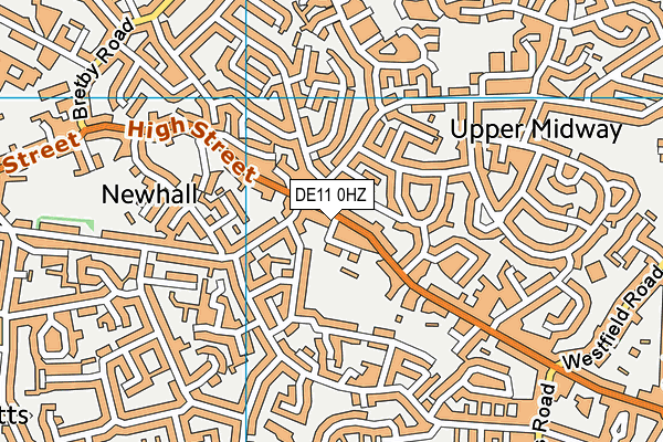 DE11 0HZ map - OS VectorMap District (Ordnance Survey)