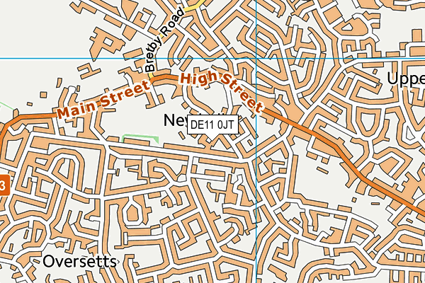 DE11 0JT map - OS VectorMap District (Ordnance Survey)