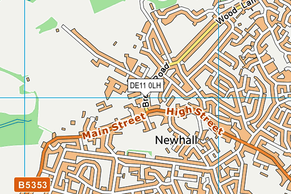 DE11 0LH map - OS VectorMap District (Ordnance Survey)