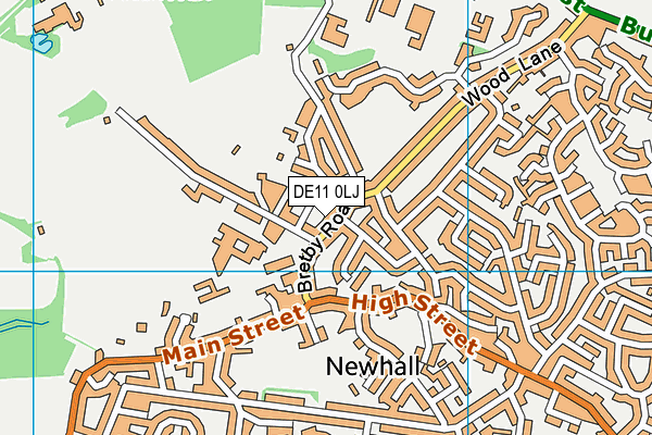 DE11 0LJ map - OS VectorMap District (Ordnance Survey)
