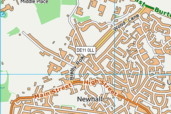 DE11 0LL map - OS VectorMap District (Ordnance Survey)