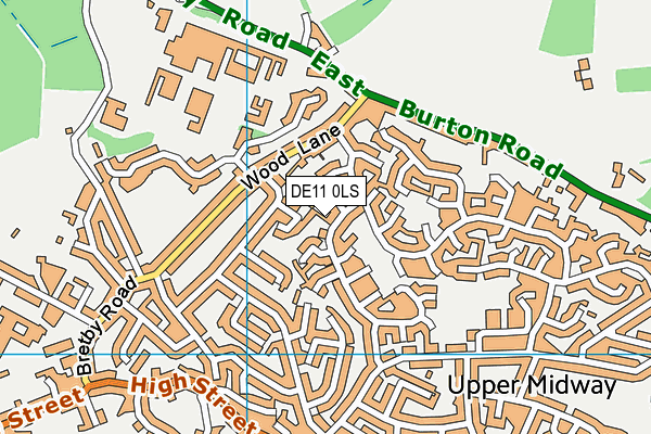 DE11 0LS map - OS VectorMap District (Ordnance Survey)