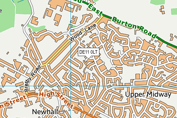 DE11 0LT map - OS VectorMap District (Ordnance Survey)