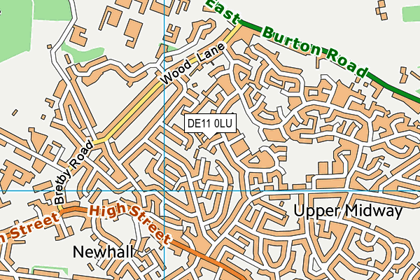 DE11 0LU map - OS VectorMap District (Ordnance Survey)