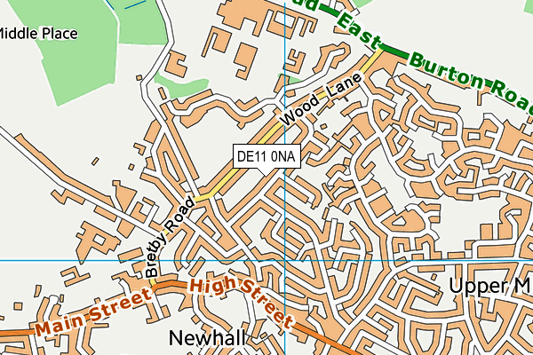 DE11 0NA map - OS VectorMap District (Ordnance Survey)