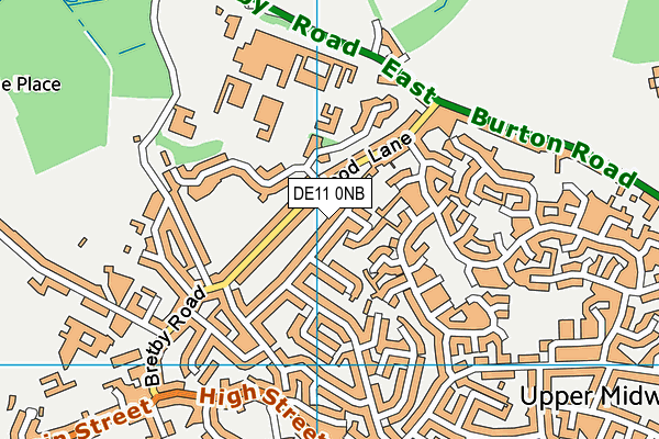 DE11 0NB map - OS VectorMap District (Ordnance Survey)