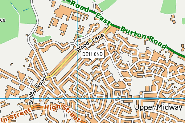 DE11 0ND map - OS VectorMap District (Ordnance Survey)