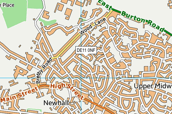 DE11 0NF map - OS VectorMap District (Ordnance Survey)