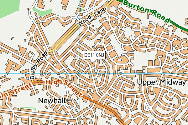 DE11 0NJ map - OS VectorMap District (Ordnance Survey)