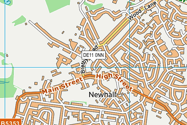 DE11 0NN map - OS VectorMap District (Ordnance Survey)