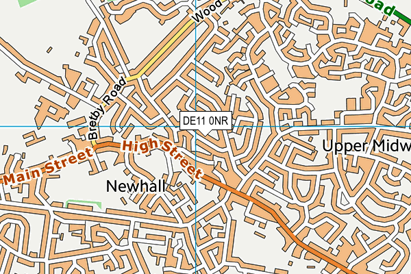 DE11 0NR map - OS VectorMap District (Ordnance Survey)