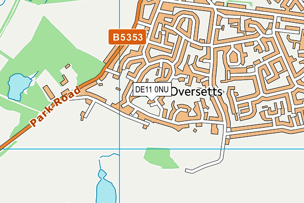 DE11 0NU map - OS VectorMap District (Ordnance Survey)