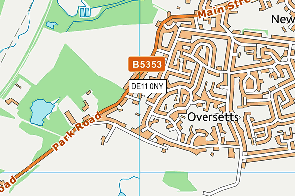 DE11 0NY map - OS VectorMap District (Ordnance Survey)