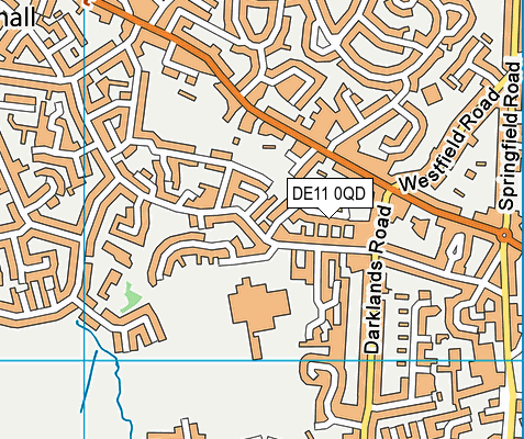 DE11 0QD map - OS VectorMap District (Ordnance Survey)