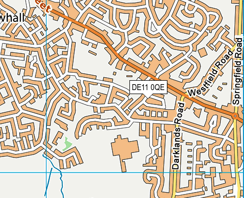 DE11 0QE map - OS VectorMap District (Ordnance Survey)