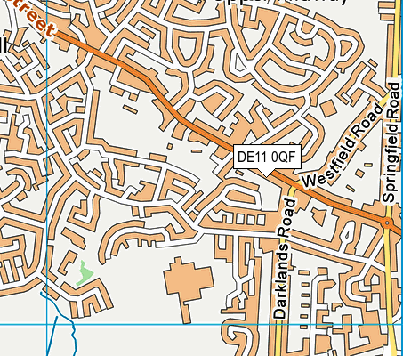 DE11 0QF map - OS VectorMap District (Ordnance Survey)