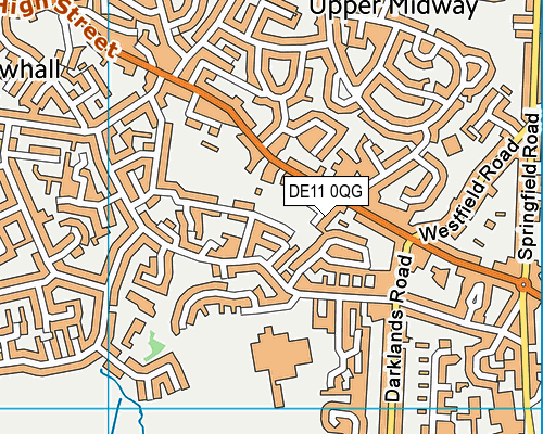 DE11 0QG map - OS VectorMap District (Ordnance Survey)