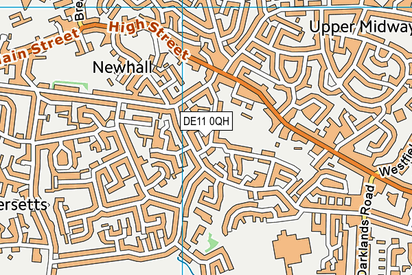 DE11 0QH map - OS VectorMap District (Ordnance Survey)