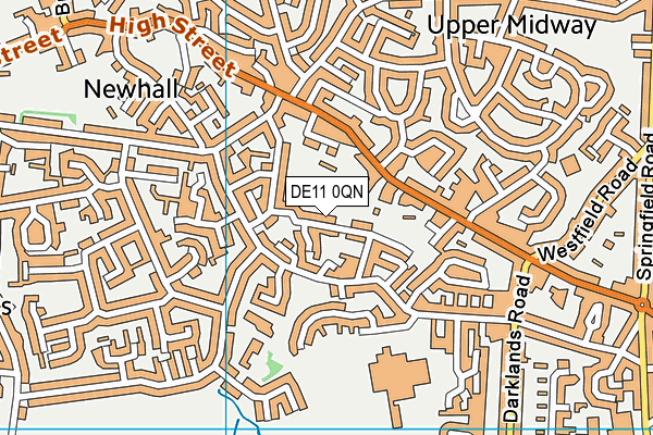 DE11 0QN map - OS VectorMap District (Ordnance Survey)