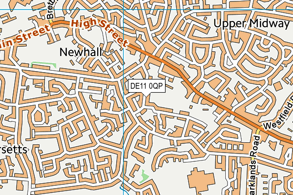 DE11 0QP map - OS VectorMap District (Ordnance Survey)