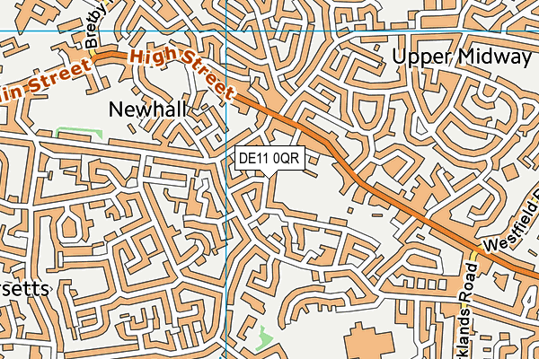 DE11 0QR map - OS VectorMap District (Ordnance Survey)