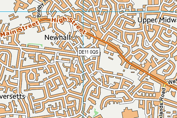 DE11 0QS map - OS VectorMap District (Ordnance Survey)