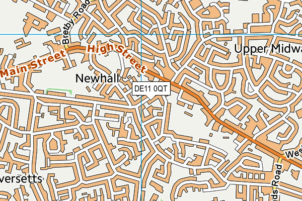 DE11 0QT map - OS VectorMap District (Ordnance Survey)