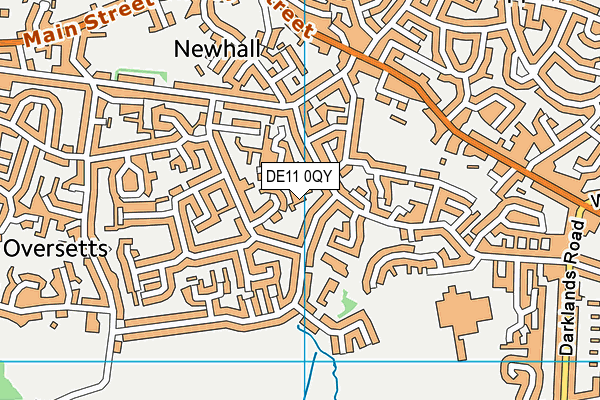 DE11 0QY map - OS VectorMap District (Ordnance Survey)