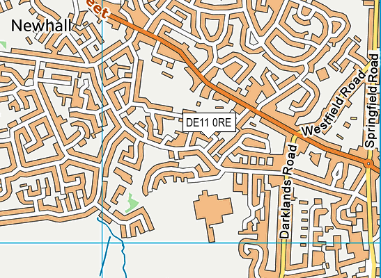 DE11 0RE map - OS VectorMap District (Ordnance Survey)