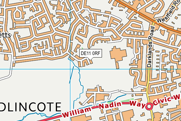 DE11 0RF map - OS VectorMap District (Ordnance Survey)