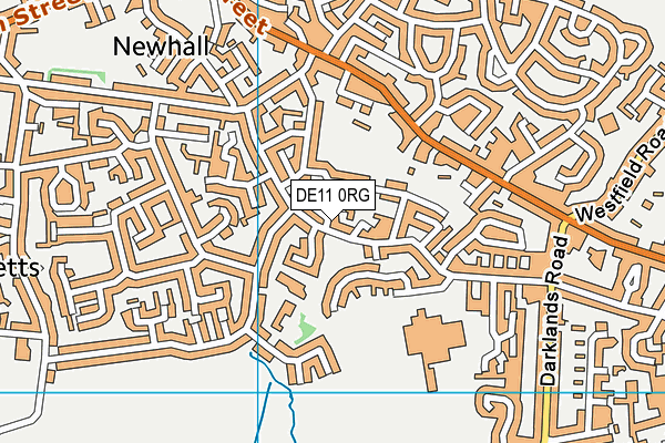 DE11 0RG map - OS VectorMap District (Ordnance Survey)