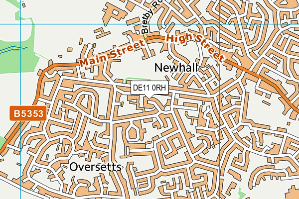 DE11 0RH map - OS VectorMap District (Ordnance Survey)