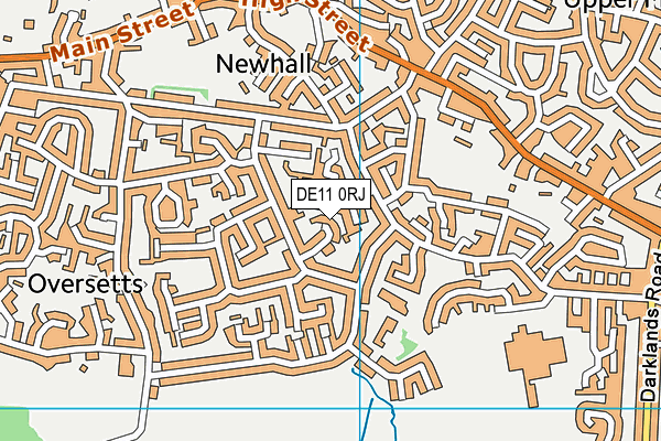 DE11 0RJ map - OS VectorMap District (Ordnance Survey)