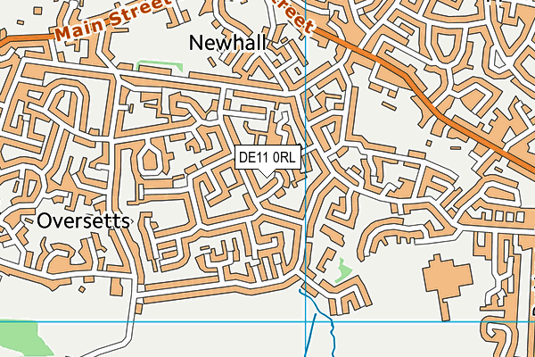 DE11 0RL map - OS VectorMap District (Ordnance Survey)
