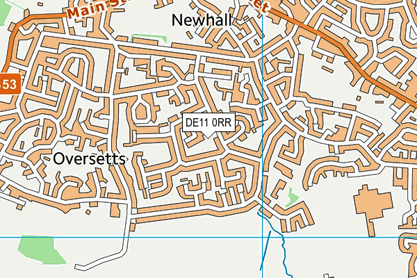 DE11 0RR map - OS VectorMap District (Ordnance Survey)