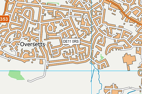 DE11 0RS map - OS VectorMap District (Ordnance Survey)