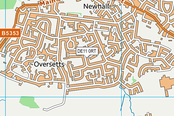 DE11 0RT map - OS VectorMap District (Ordnance Survey)