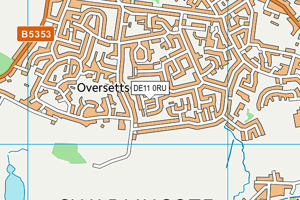 DE11 0RU map - OS VectorMap District (Ordnance Survey)