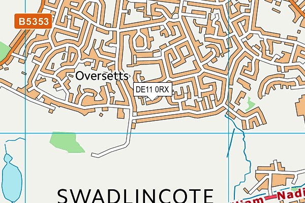 DE11 0RX map - OS VectorMap District (Ordnance Survey)