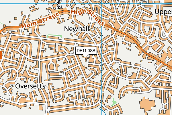 DE11 0SB map - OS VectorMap District (Ordnance Survey)