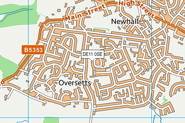 DE11 0SE map - OS VectorMap District (Ordnance Survey)