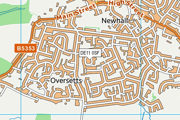 DE11 0SF map - OS VectorMap District (Ordnance Survey)